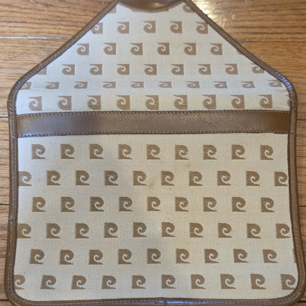 Pierre Cardin Beige and Brown Monogram Canvas Clutch - Picture 4 of 5